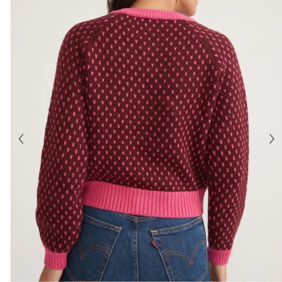 New without Tags. Marine Layer AVA CARDIGAN -WINE/BUBBLEGUM L - Picture 3 of 12